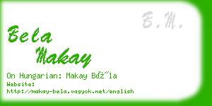 bela makay business card